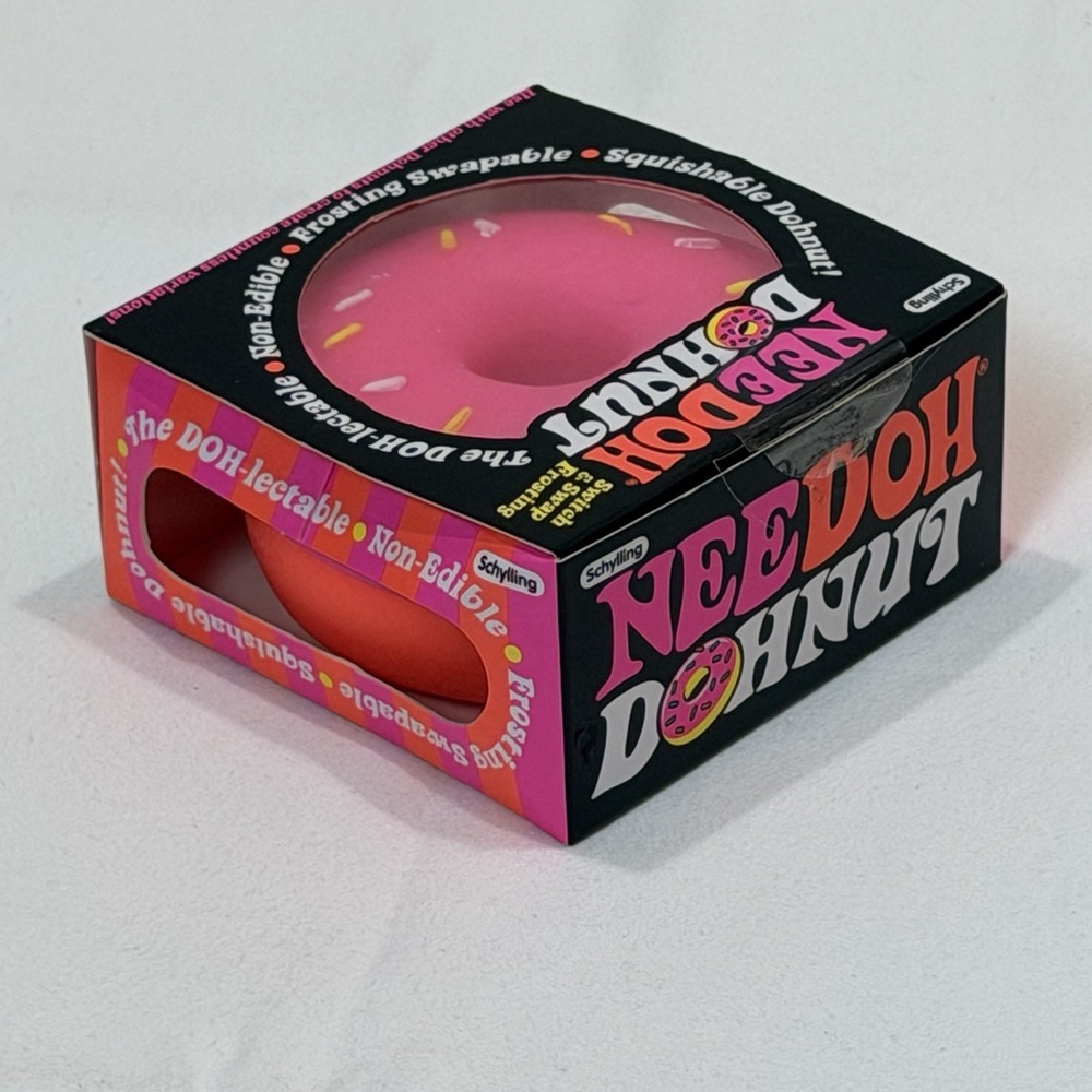 Schylling NeeDoh Donut PINK Nee Doh Sprinkles Authentic Dohnut Swapable Frosting - Picture 4 of 6